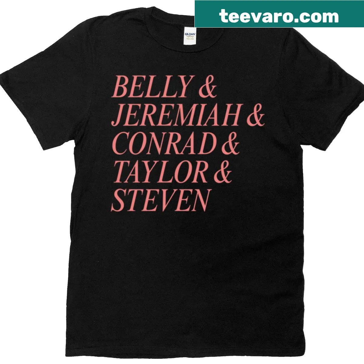 T-shirt featuring cartoon-style characters from Summer I Turned Pretty Season 3 — on a men's t-shirt