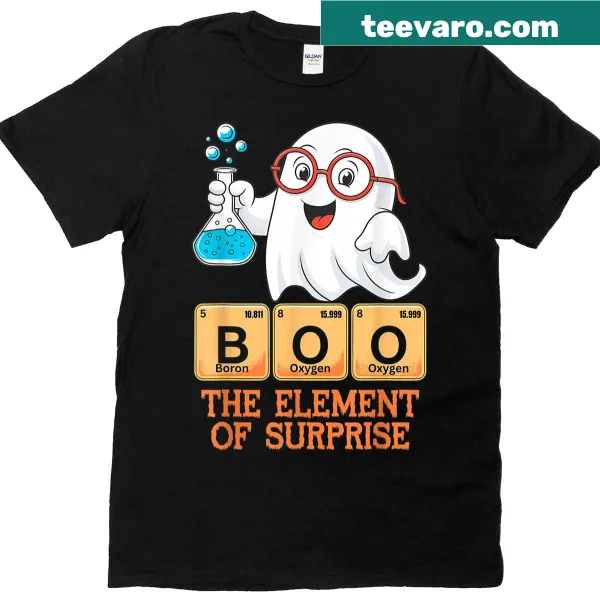 Funny Chemistry-themed Halloween T-shirt with humorous illustration