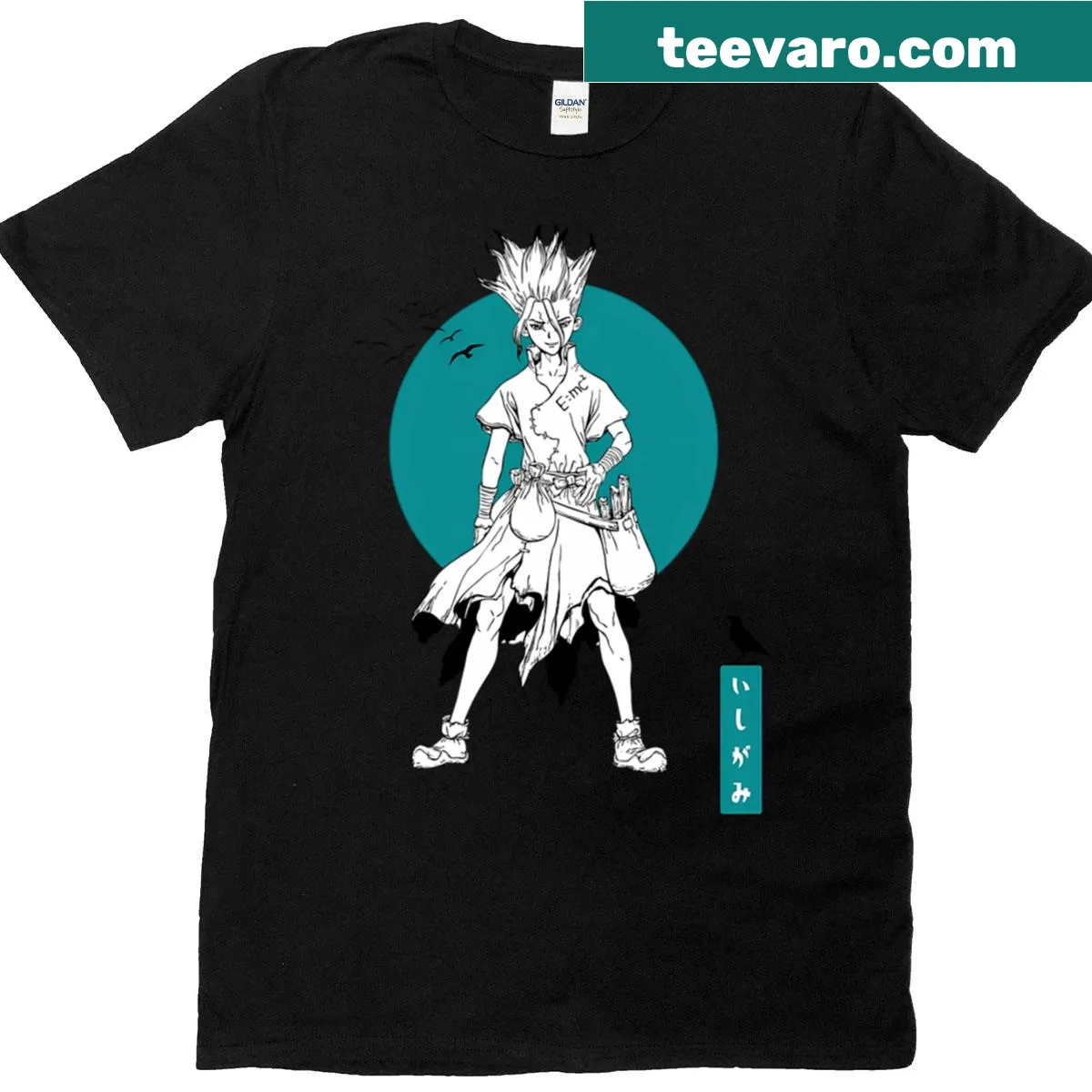 Playful illustration T-shirt featuring a young scientist theme — on a men's t-shirt