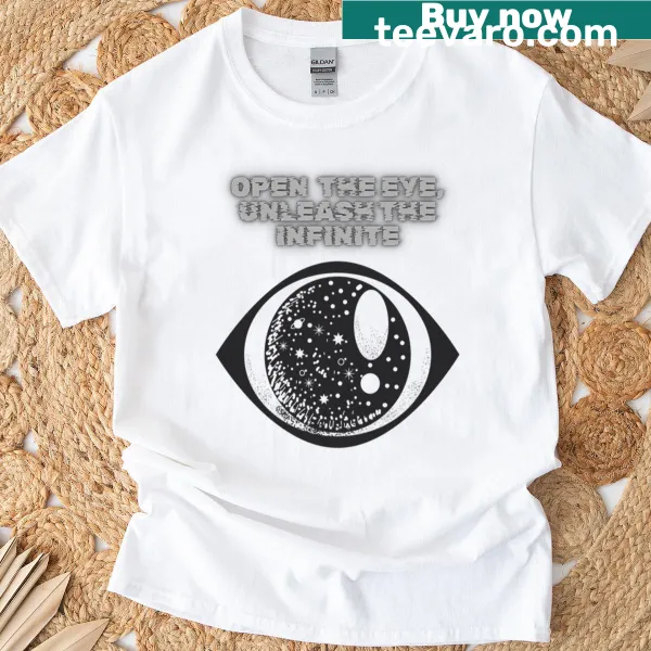Pop-art t-shirt design showcasing the third eye and cosmic themes