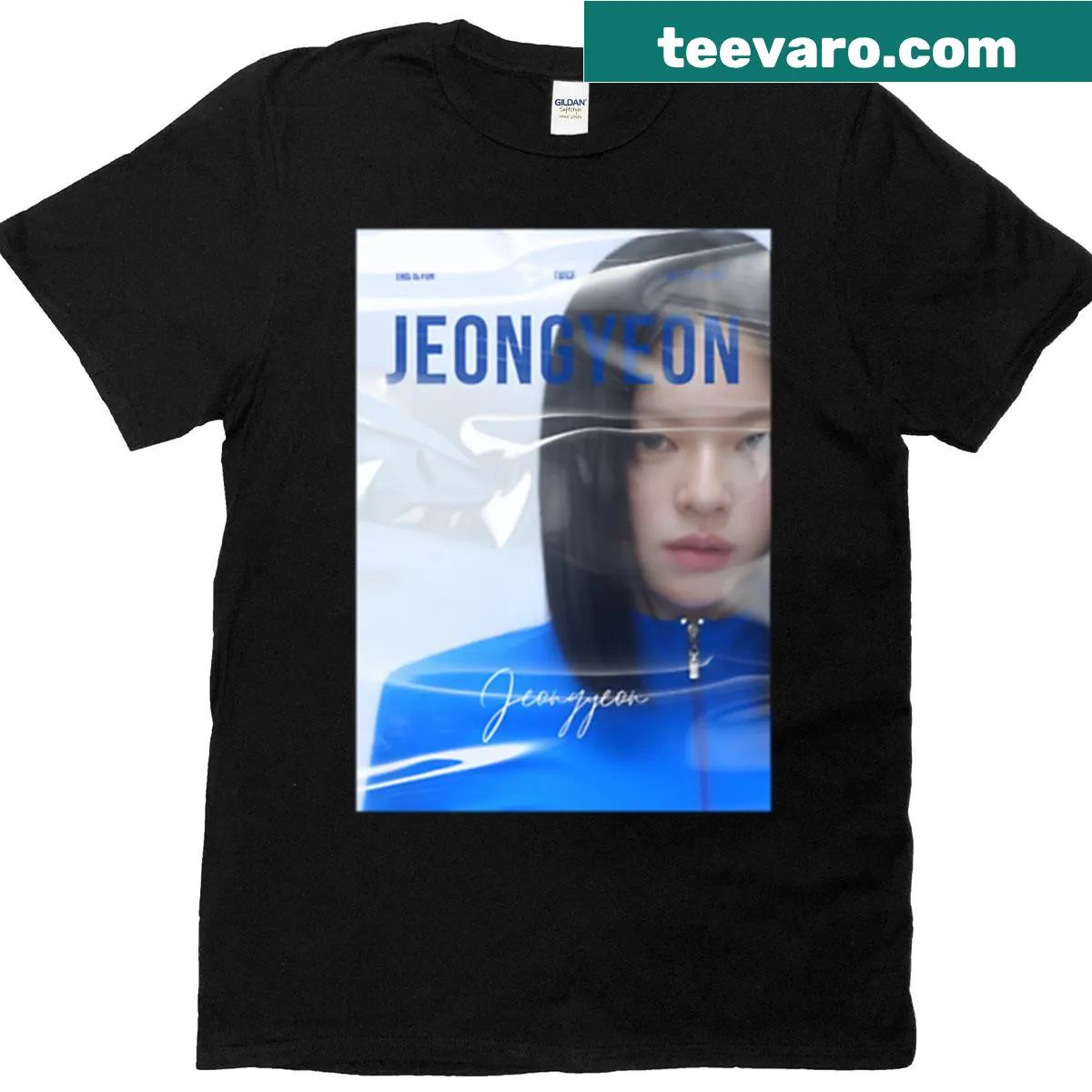T-shirt celebrating Jeongyeon from Twice with heartfelt typography — on a men's t-shirt