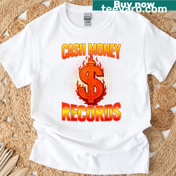 Vintage music cash record quotes graphic on t-shirt
