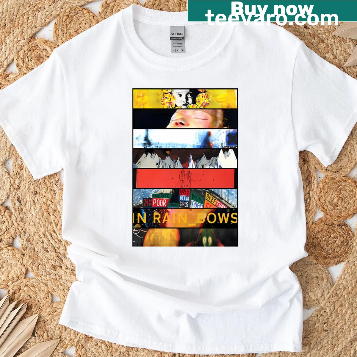 Vintage tour T-shirt celebrating live music events — on a men's t-shirt