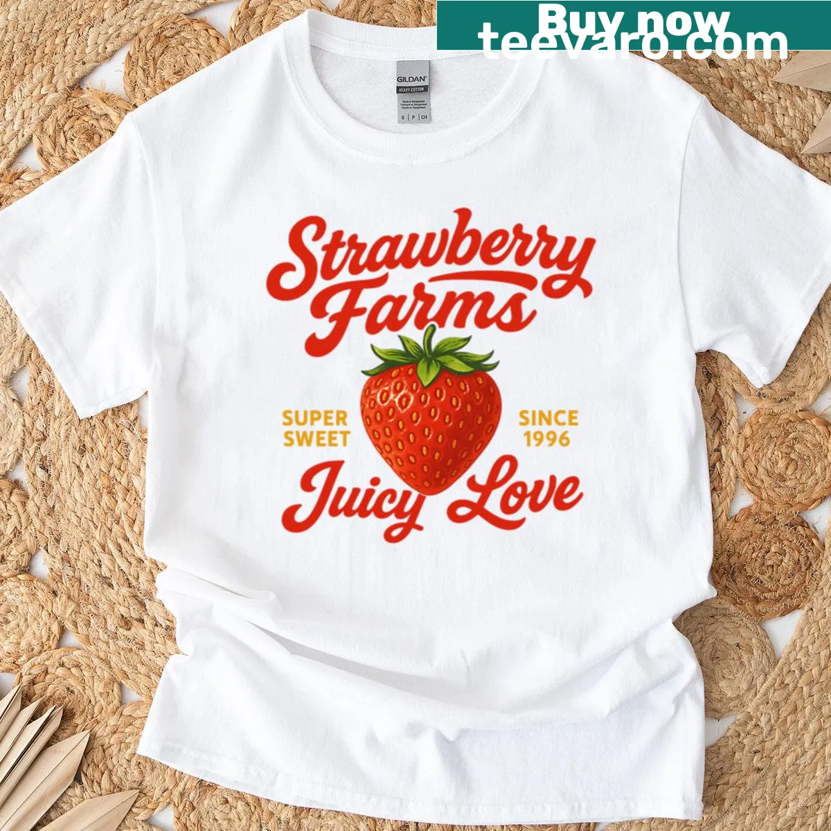 Vintage illustration of strawberries on a T-shirt — on a men's t-shirt