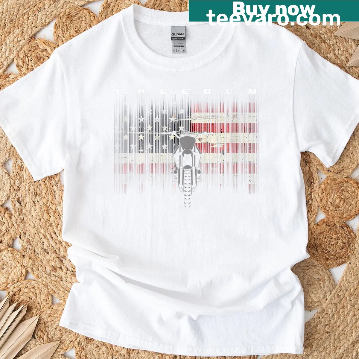 T-shirt designed for women who love dirt biking and motocross sports. — on a men's t-shirt