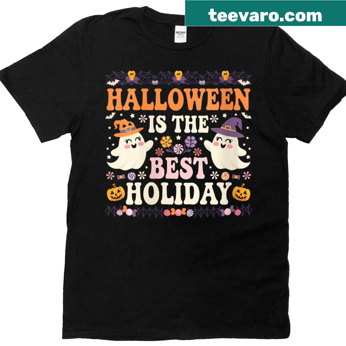 Funny T-shirt celebrating Halloween as the best holiday — on a men's t-shirt