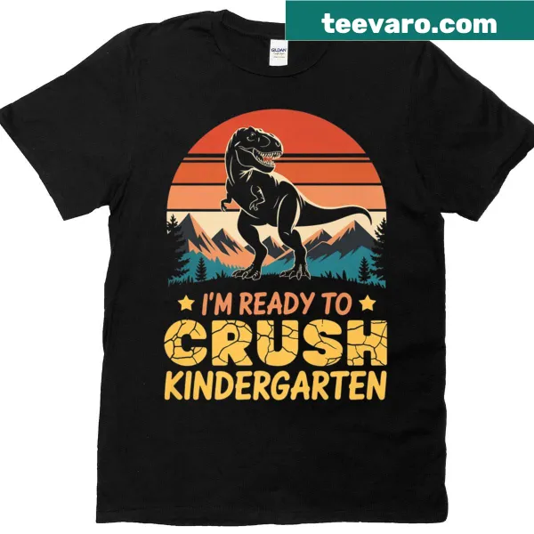 Dinosaur t-shirt for kids with the text 'I'm Ready To Crush'