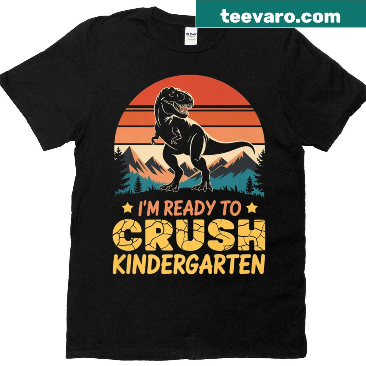 Dinosaur t-shirt for kids with the text 'I'm Ready To Crush' — on a men's t-shirt