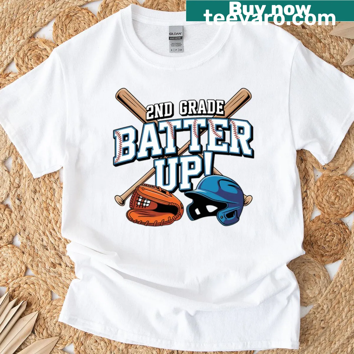 Batter Up baseball graphic for kids on a T-shirt — on a men's t-shirt