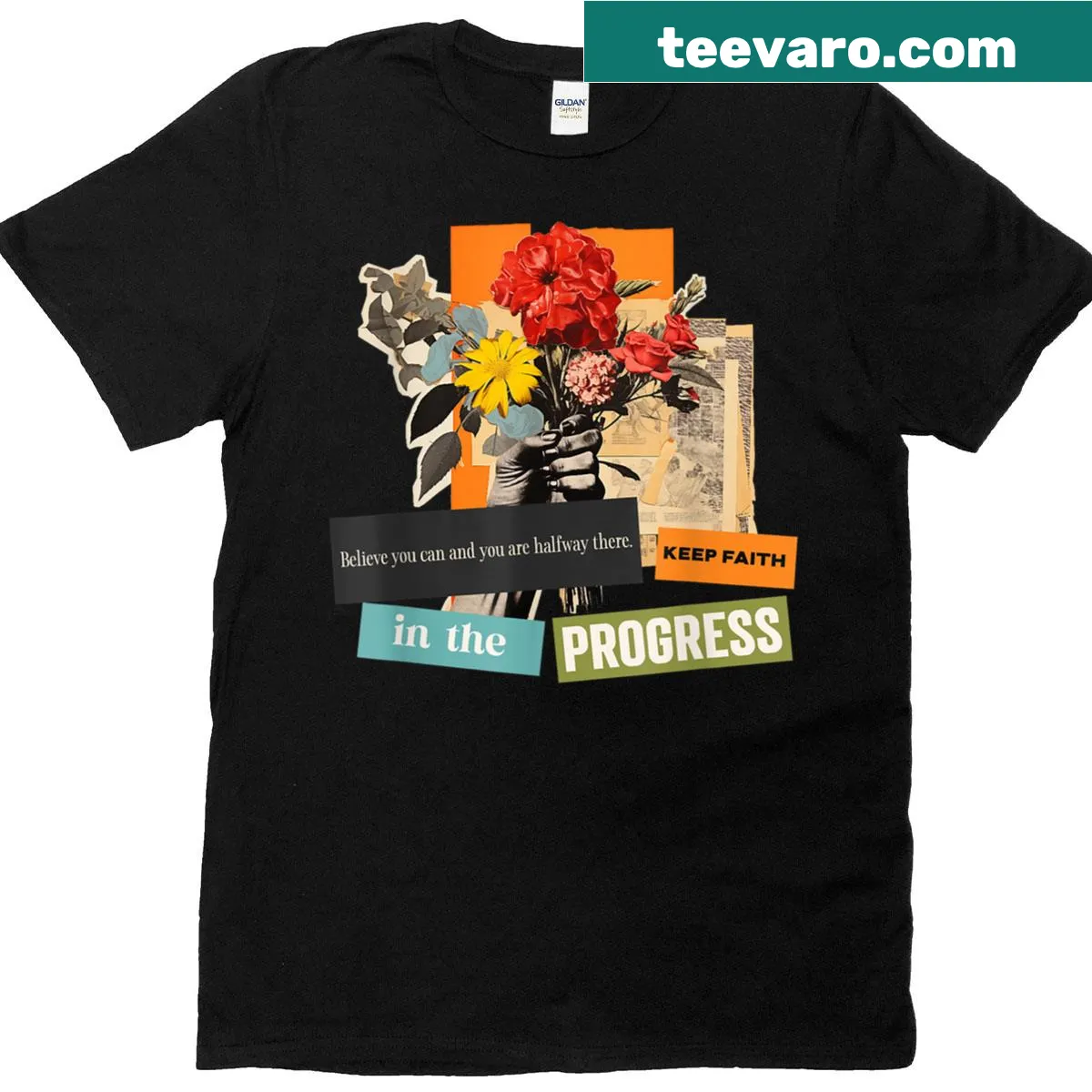 Motivational lettering on a T-shirt encouraging self-belief — on a men's t-shirt