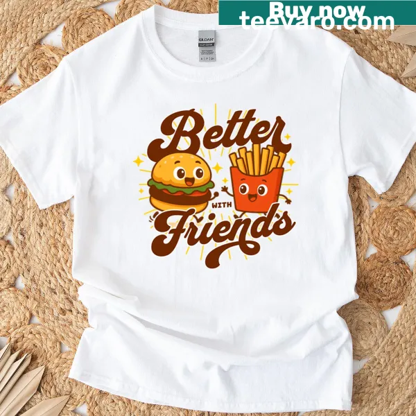 Text design stating 'Better With Friends' for social occasions.