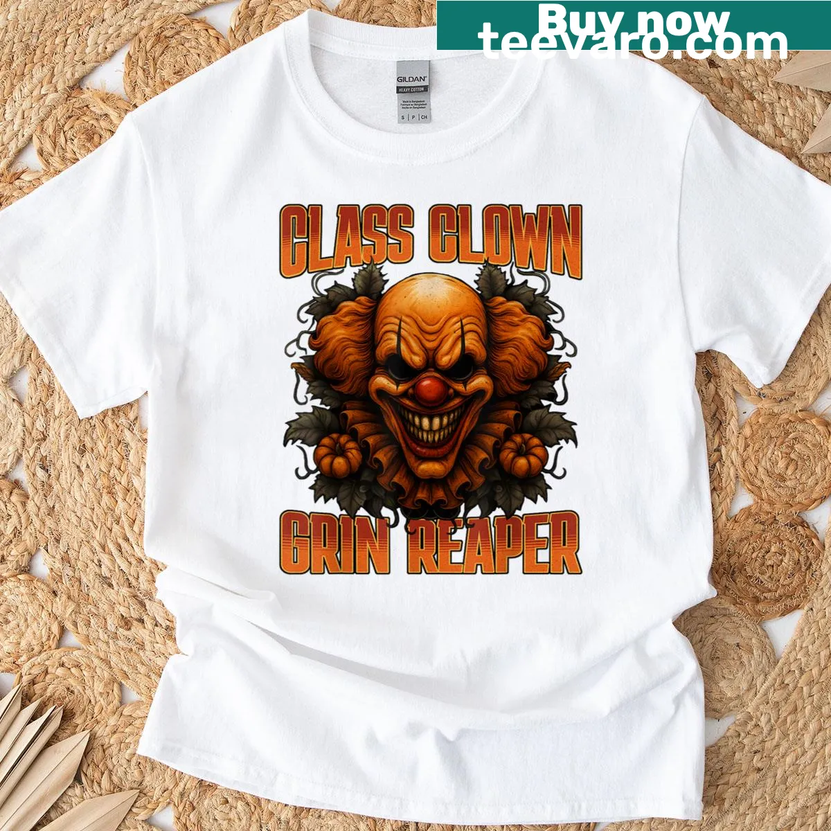 Funny Grim Reaper graphic with a grin on a back-to-school T-shirt — on a men's t-shirt