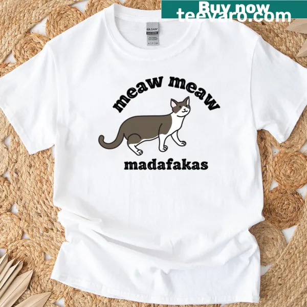 Adorable cat illustration design on a t-shirt