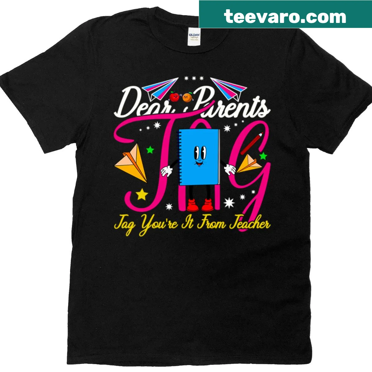Last day of school teacher t-shirt with playful message — on a men's t-shirt