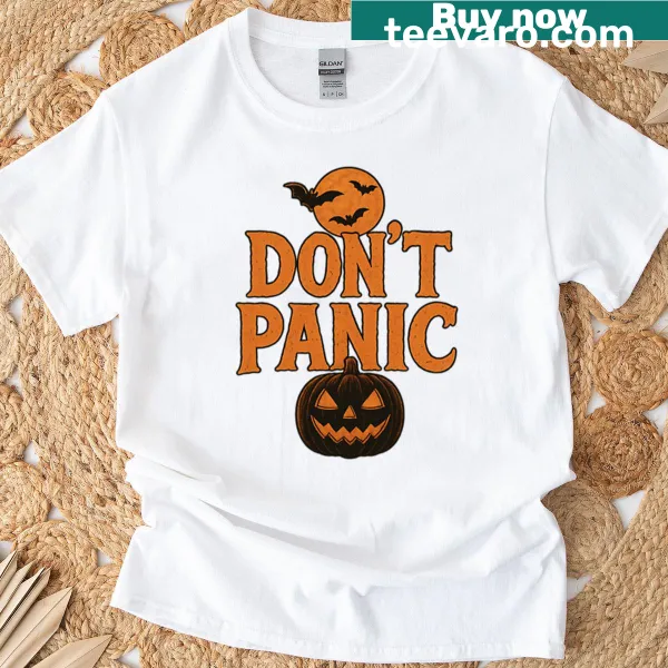 Don't Panic t-shirt with bold typography