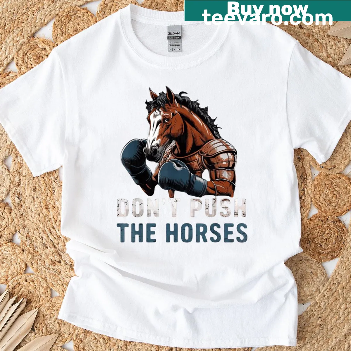 Funny T-shirt with a sarcastic horse-related quote — on a men's t-shirt