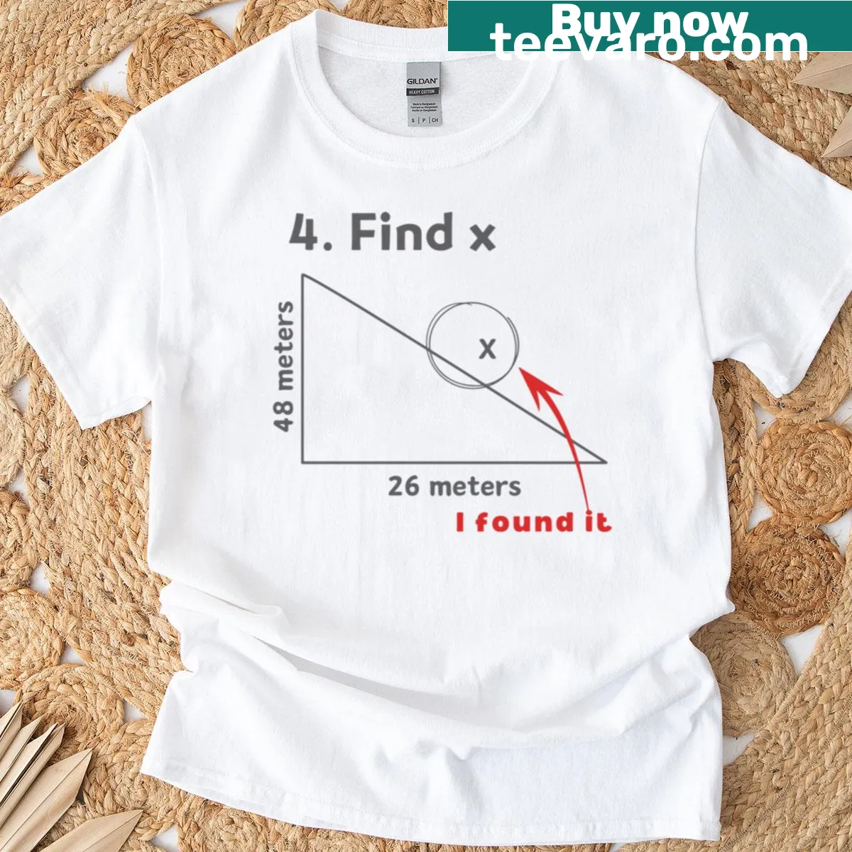 Funny math teacher shirt asking to find X — on a men's t-shirt