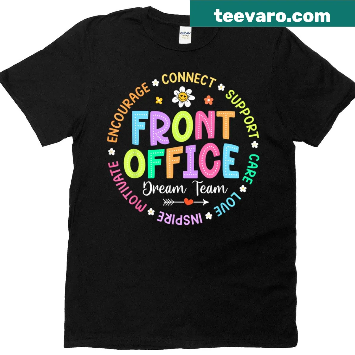 Back to school T-shirt for the Front Office Squad with fun typography — on a men's t-shirt