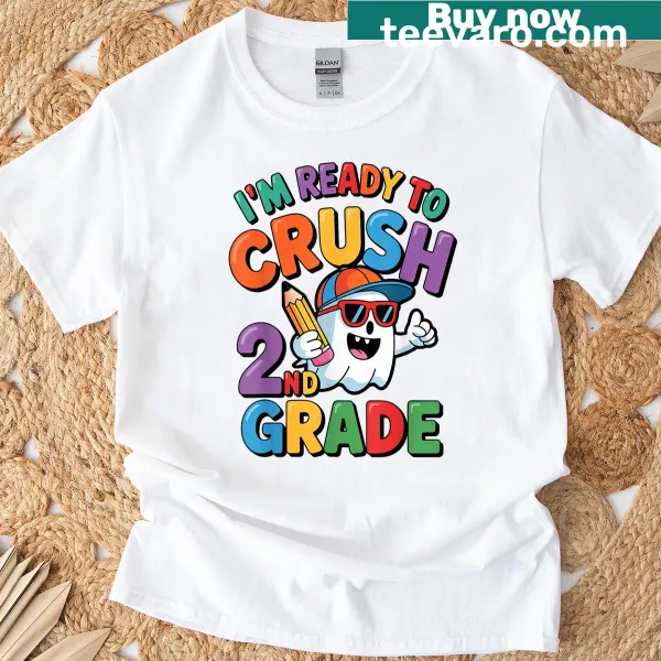 Back-to-school t-shirt with a ghost and funny saying