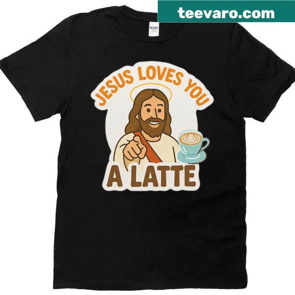 Funny coffee pun design about Jesus on a humorous t-shirt