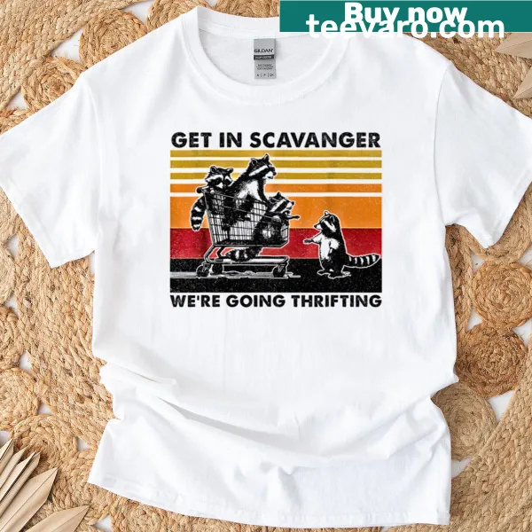 Funny raccoon T-shirt with thrifting quote
