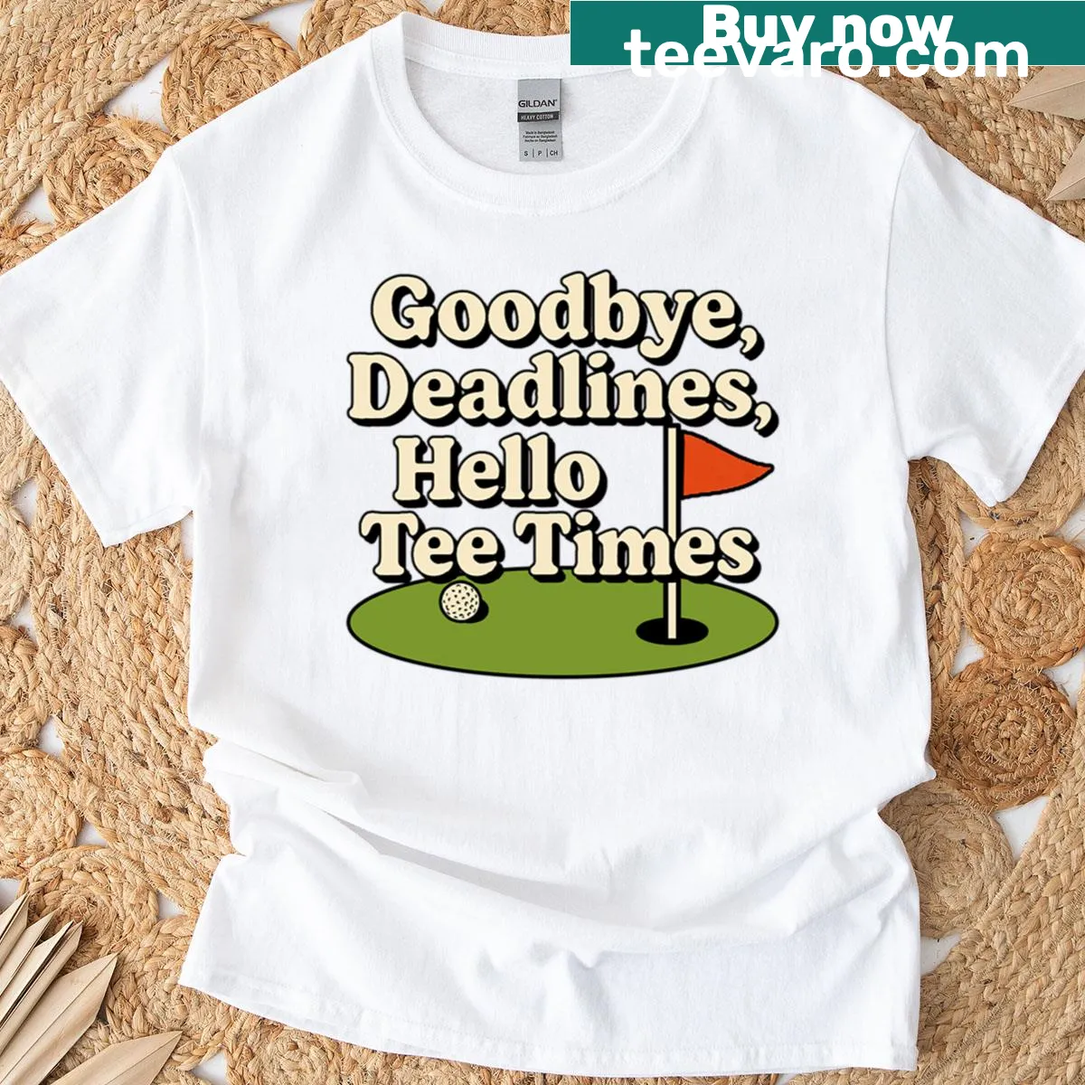 Funny retirement t-shirt for golfers with humorous saying — on a men's t-shirt