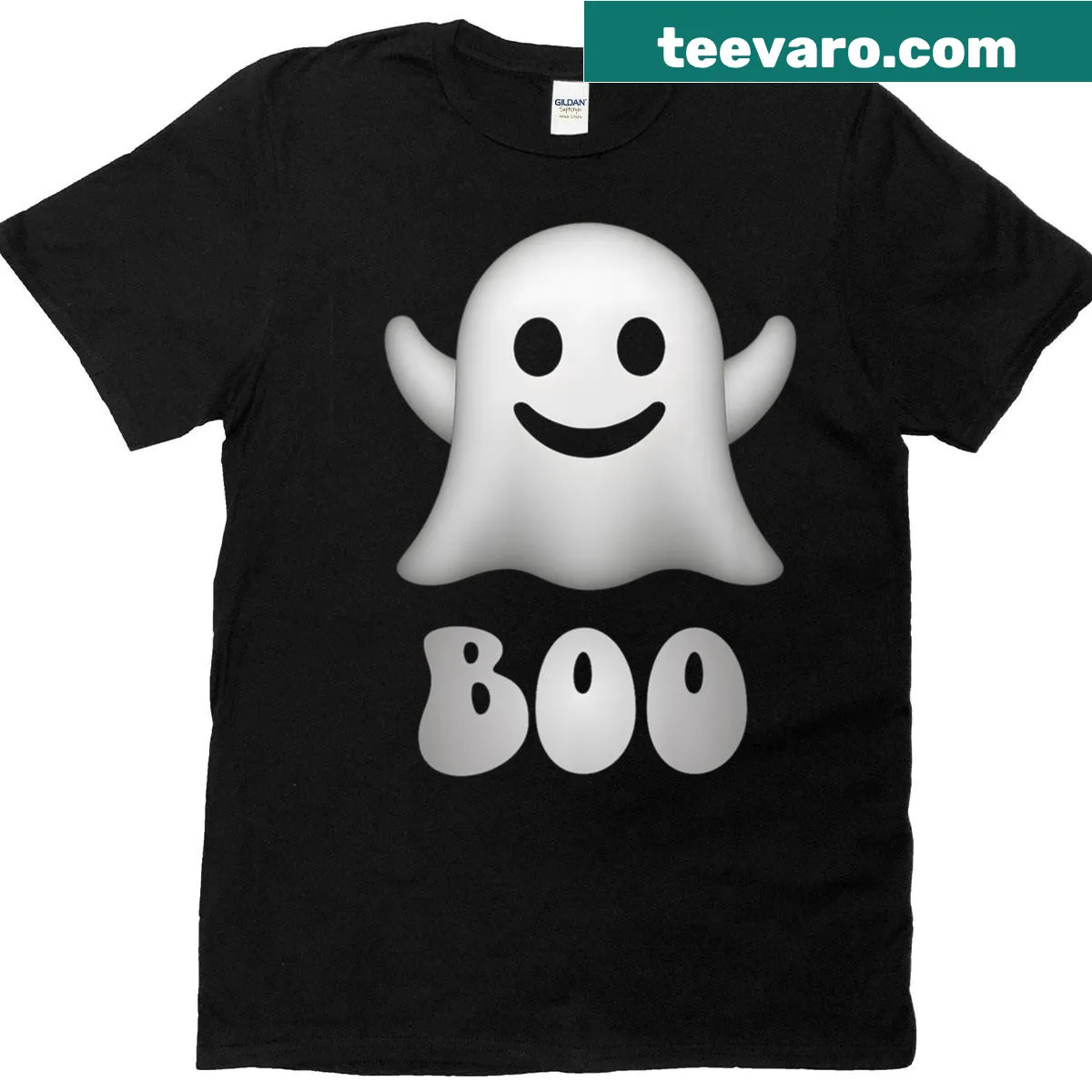 Funny ghost design on kids Halloween t-shirt — on a men's t-shirt