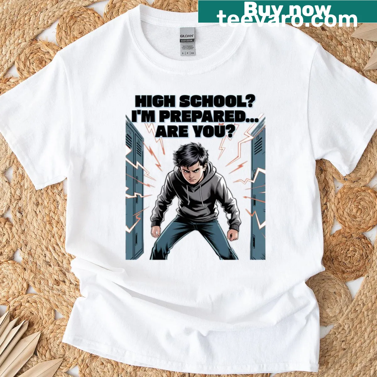 Inspirational T-shirt for students with a motivational message — on a men's t-shirt