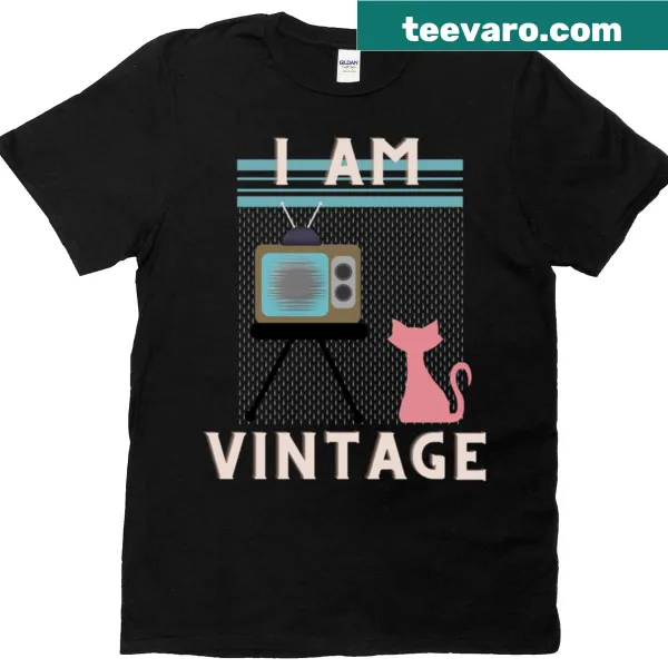 Nostalgic 'I Am Vintage' T-shirt with simple text