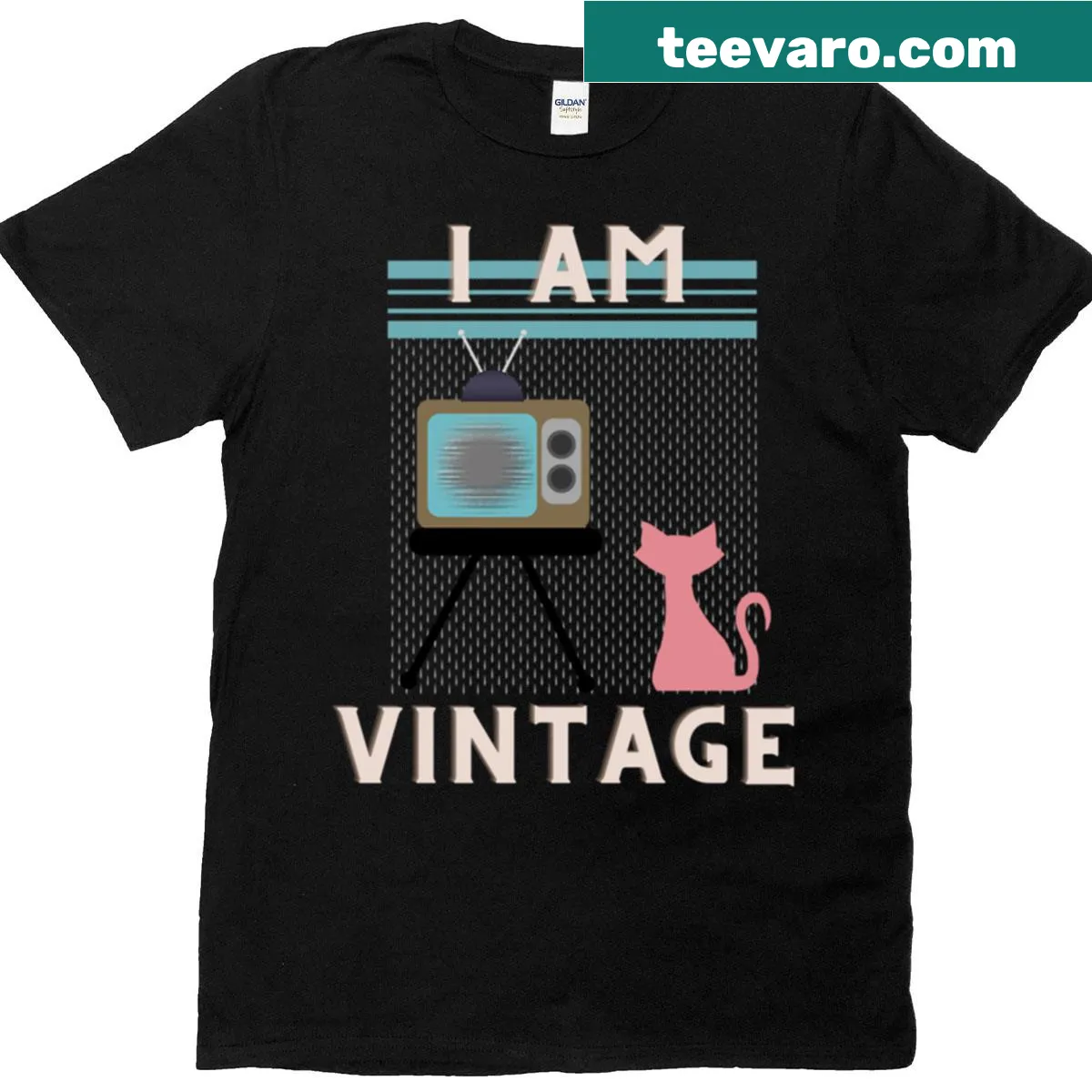 Nostalgic 'I Am Vintage' T-shirt with simple text — on a men's t-shirt