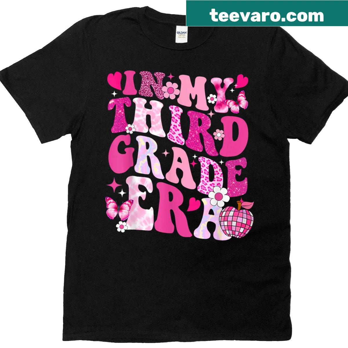 T-shirt celebrating third grade teaching with nostalgic text — on a men's t-shirt