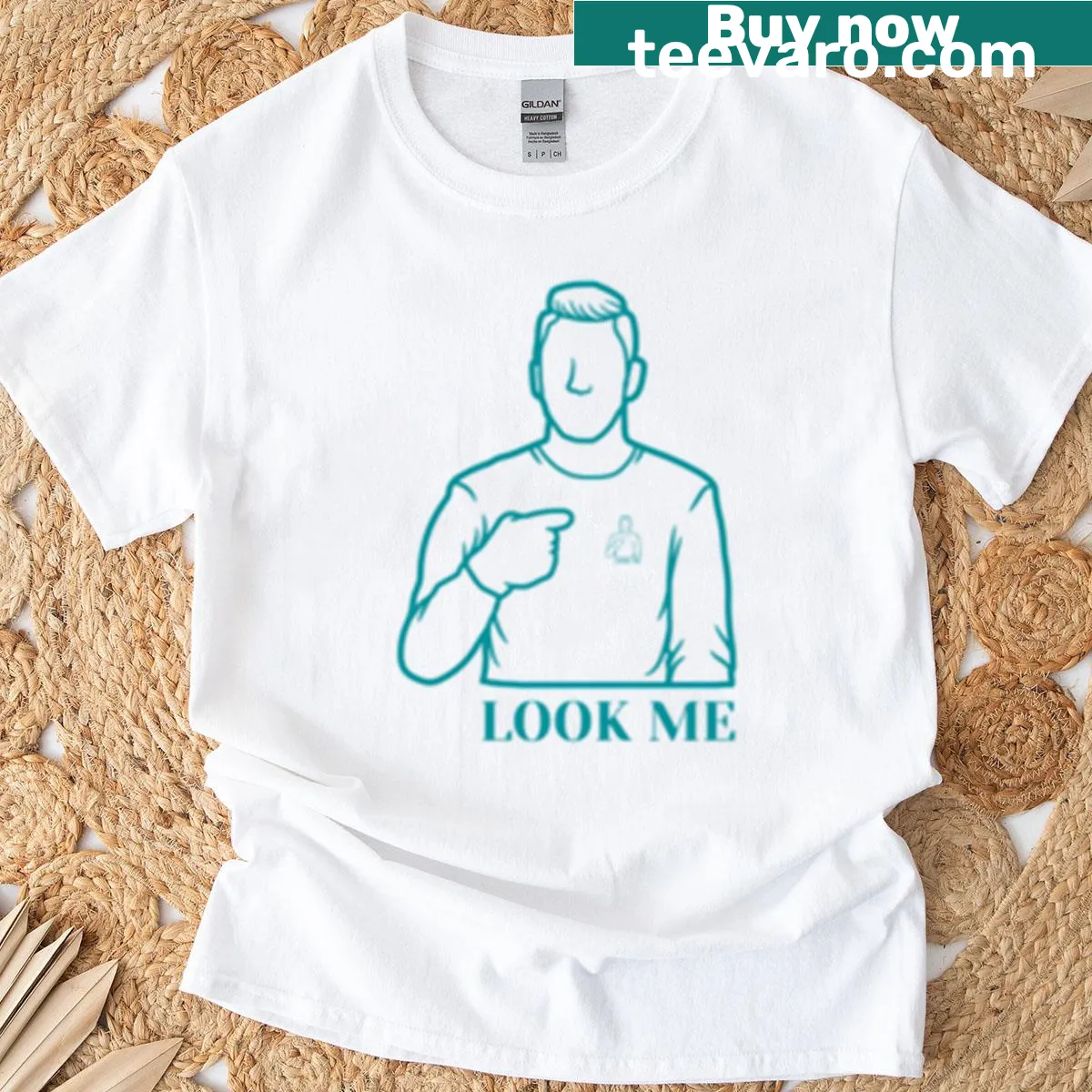 Unique recursive line art design T-shirt — on a men's t-shirt