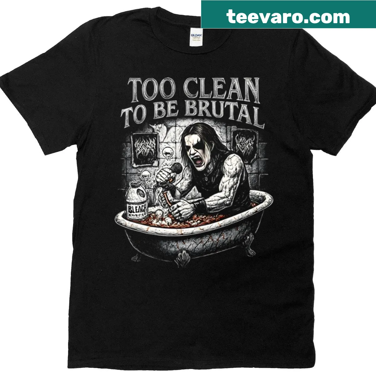 Edgy Metalhead T-shirt with bold text — on a men's t-shirt