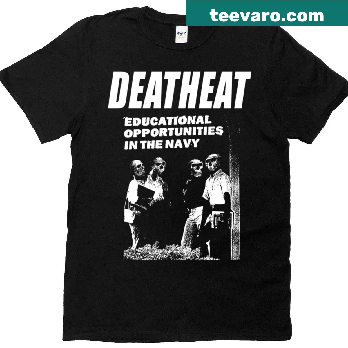 T-shirt dedicated to metal music with bold graphics — on a men's t-shirt