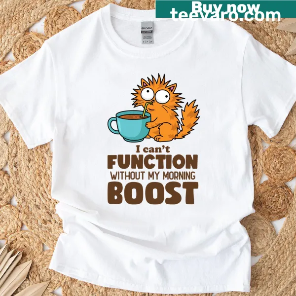 Morning Boost T-shirt with uplifting text and graphic
