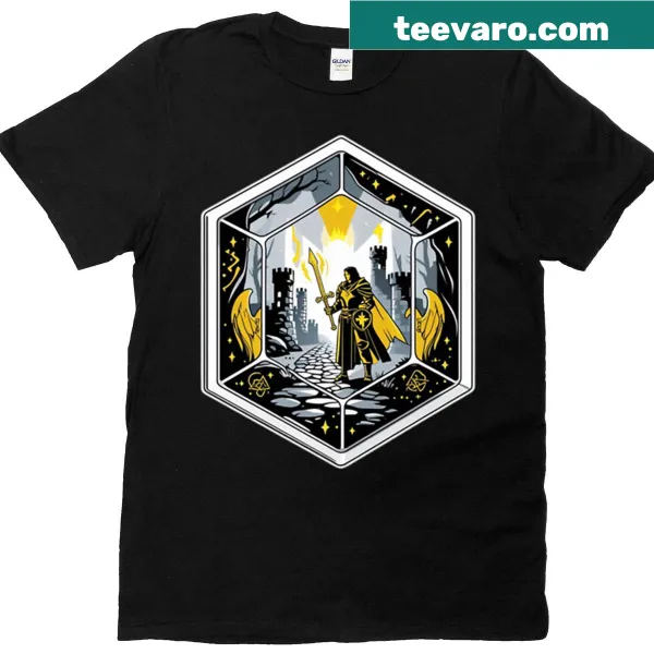 Graphic T-shirt featuring Paladin dice
