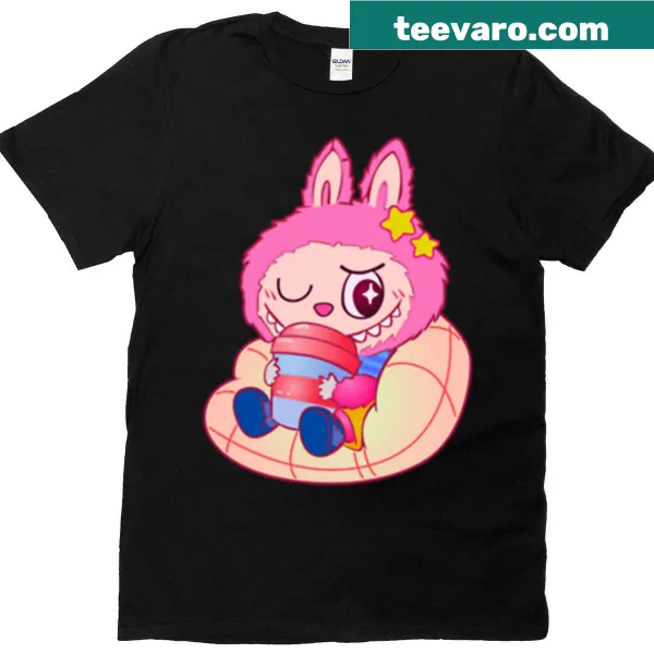 Adorable Labubu character graphic T-shirt