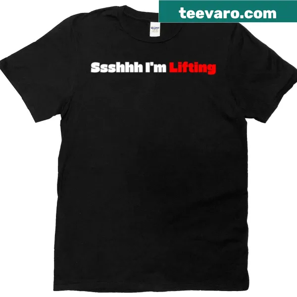 Playful active t-shirt with Sssh Im Lifting text