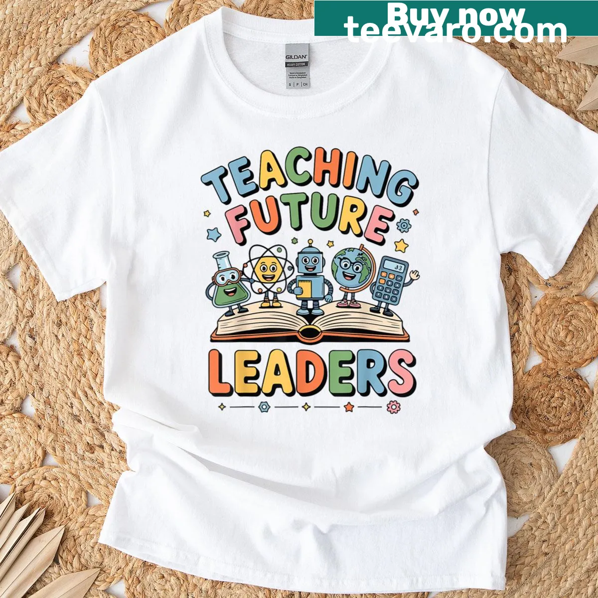 Funny quote Teaching Future Leaders on a t-shirt for teachers — on a men's t-shirt