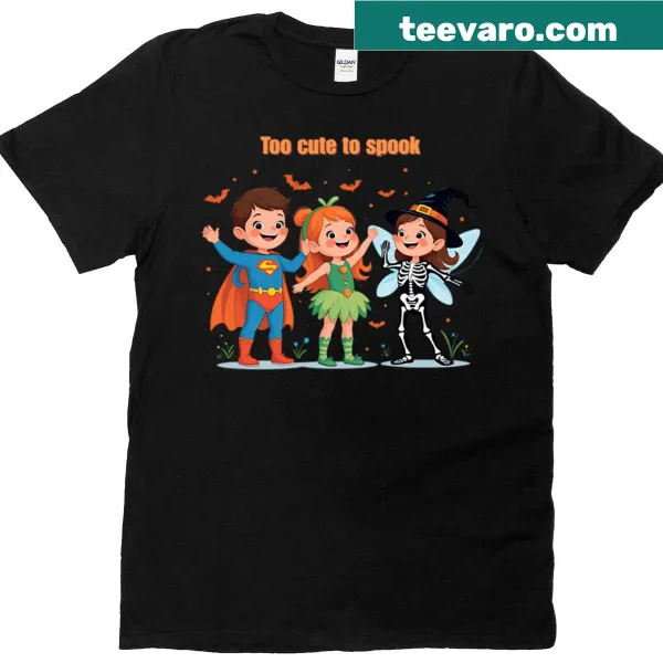 Cute Halloween-themed t-shirt with playful graphics