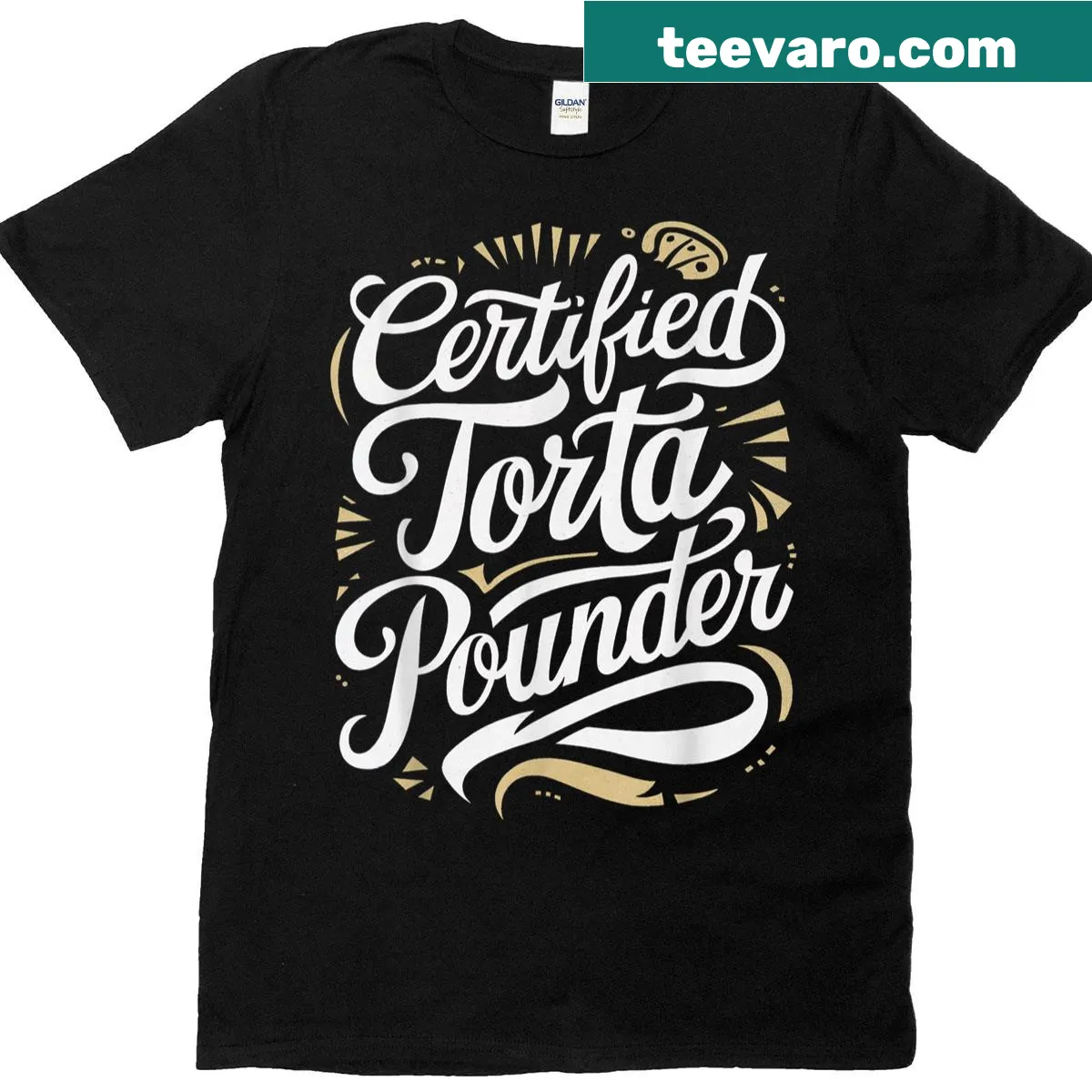 Funny food-themed t-shirt for torta lovers — on a men's t-shirt