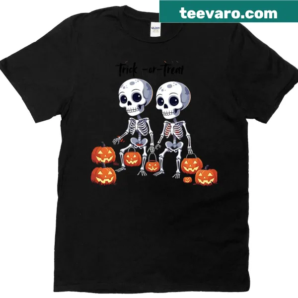 Halloween-themed Trick or Treat t-shirt with festive design