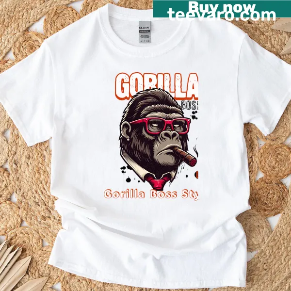 Pop art illustration of a gorilla on a T-shirt