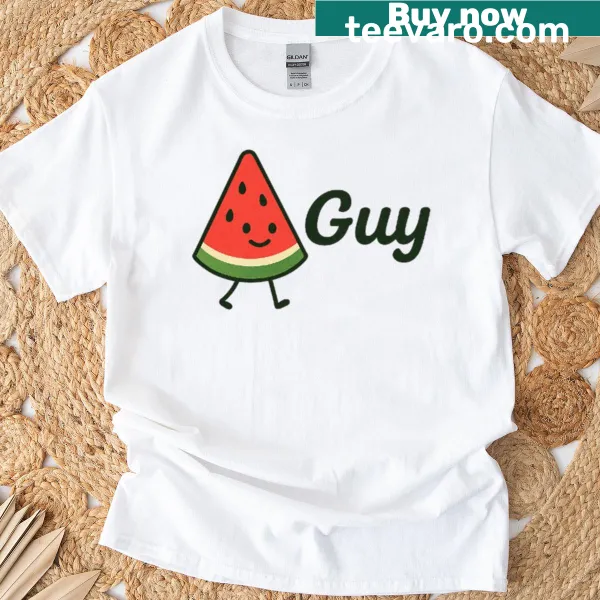Fun T-shirt featuring a playful Watermelon Guy graphic