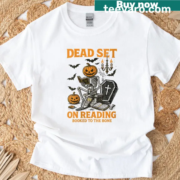 Typography design of 'Booked To The Bone' for women on a t-shirt