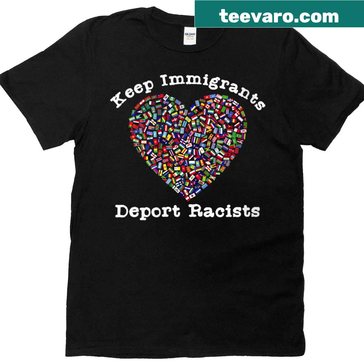 Heart graphic t-shirt for yoga lovers — on a men's t-shirt