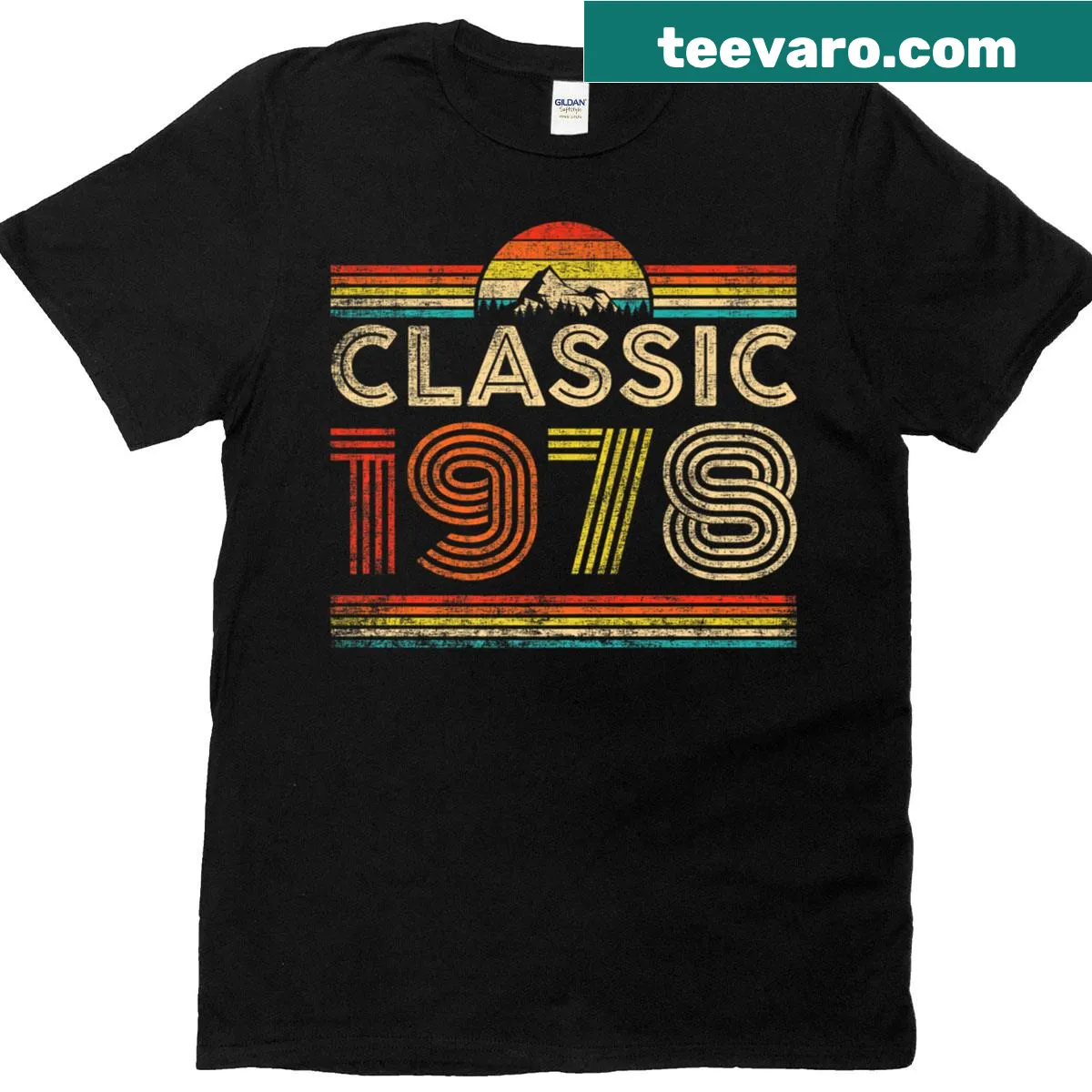 Vintage-style T-shirt celebrating the year 1978 — on a men's t-shirt