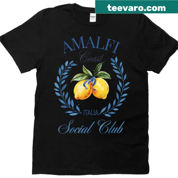 Vintage summer travel tee featuring Amalfi Coast lemons and nostalgic design.