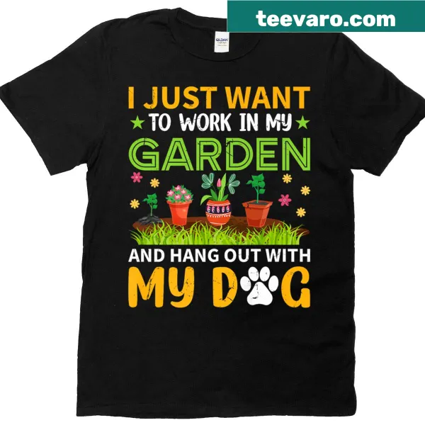 Vintage-style shirt featuring playful text and dog graphics