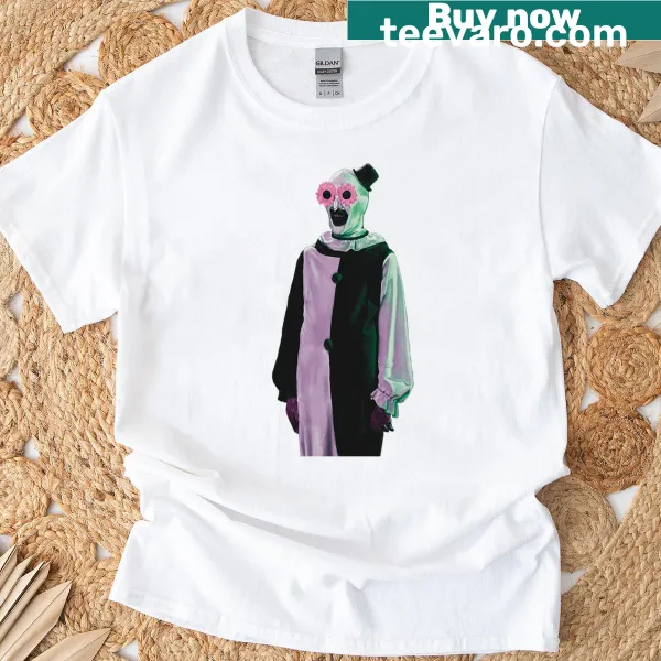 Art the Clown T-shirt featuring chilling imagery